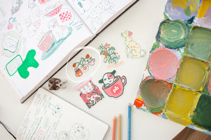 Leigh Ellexson Sticker Flower Mugs